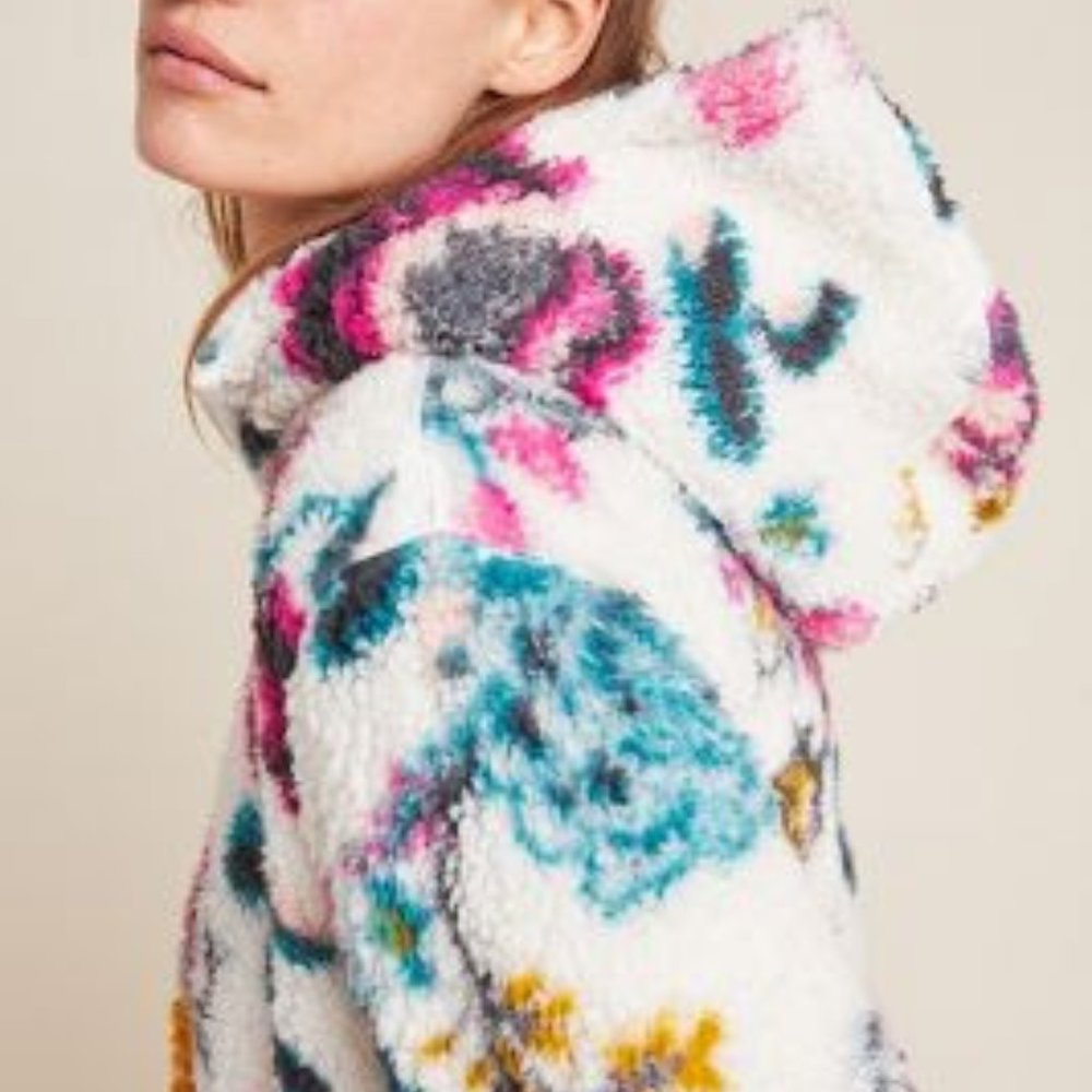 Anthropologie Rosemarie Hooded Sherpa Jacket